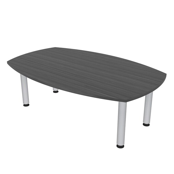 45 in W, 72 in L, 29 in H, Engineered Wood Top, Grey